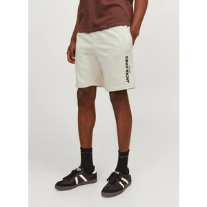 Jack & Jones Regular Fit Krem Erkek Sweat Şort Jpstgale Sweat Shorts Naf