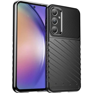 Seashell Digital Thunder Serisi Samsung Galaxy A55 5g Telefon Kılıfı Esnek Tpu Telefon Kapağı-Siyah (Yurt Dışından)