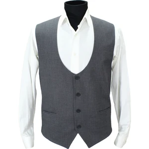 Mentor Regalo Büyük Beden U Yaka Yelek Gri Armürlü 52010