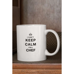 Qoeuyl Boutique Şef Aşçı I Can't Keep Calm I'm Chef Hediyelik Baskılı Kupa Bardak