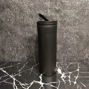 Yamaç Home Çift Katmanlı Siyah Çelik Termos( Kahve Çay Termosu ) 400 ml