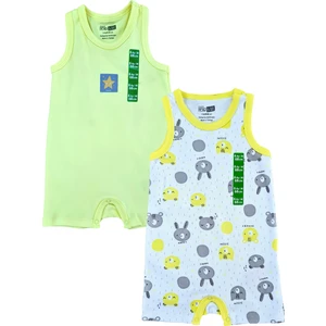 Bebekler Için Kolsuz Yazlık Ikili Kısa Tulum Seti.