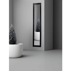 Siyah Ahşap Dekoratif Duvar Ayna 121 x 23