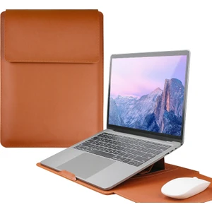 Seashell Digital 13-Inç Pu Deri Laptop Çantası Ayarlanabilir Standlı Dizüstü Bilgisayar Kılıfı-Kahverengi (Yurt Dışından)