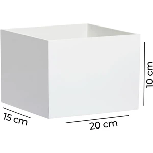 Trend Pleksi Beyaz Kapaksız Çok Amaçlı Saklama Kutusu (20CM x 15CM x 10CM)