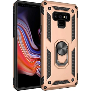 Samsung Galaxy Note 9 Uyumlu Kılıf Soldier Korumalı Yüzüklü ve Mıknatıslı Tpu Gövde Kılıf