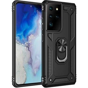 Samsung Galaxy S21 Ultra Uyumlu Kılıf Soldier Korumalı Yüzüklü ve Mıknatıslı Tpu Gövde Kılıf