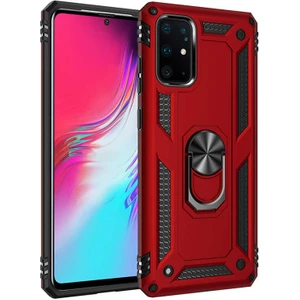 Samsung Galaxy S20 Plus Uyumlu Kılıf Soldier Korumalı Yüzüklü ve Mıknatıslı Tpu Gövde Kılıf