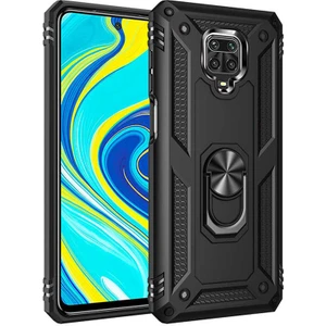 Xiaomi Redmi Note 9s Uyumlu Kılıf Soldier Korumalı Yüzüklü ve Mıknatıslı Tpu Gövde Kılıf