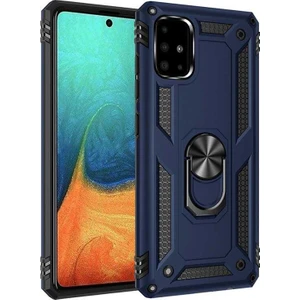 Samsung Galaxy A51 Uyumlu Kılıf Soldier Korumalı Yüzüklü ve Mıknatıslı Tpu Gövde Kılıf