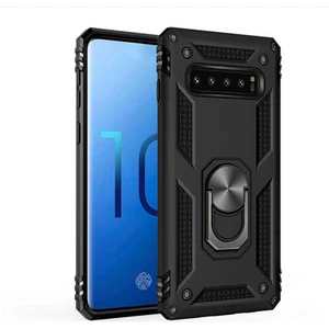 Samsung Galaxy S10 Uyumlu Kılıf Soldier Korumalı Yüzüklü ve Mıknatıslı Tpu Gövde Kılıf