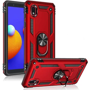 Samsung Galaxy A01 Core Uyumlu Kılıf Soldier Korumalı Yüzüklü ve Mıknatıslı Tpu Gövde Kılıf