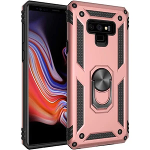 Samsung Galaxy Note 9 Uyumlu Kılıf Soldier Korumalı Yüzüklü ve Mıknatıslı Tpu Gövde Kılıf