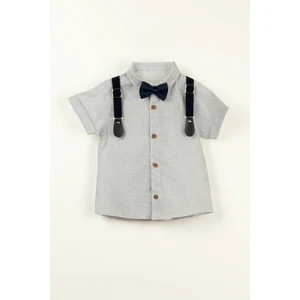Lulu Kids Erkek Çocuk Yazlık Takım Elbise Papyonlu ve Slopetli "meltem" Modeli