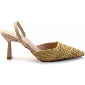 Bej Hasır   Kadın Klasik Topuklu Ayakkabı K01192120328