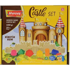 Castle Kale Set Kinetik Kum 1000GR 4 Renk 12 Parça 8 Kalıp KUM-044