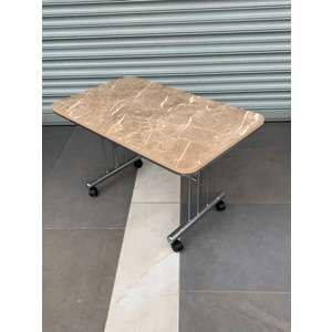 Erk Mobilya Tekerlekli Orta Sehpa, Tekerlekli Sehpa, Pratik Orta Sehpa, 70X110CM Masa, Tekerli Sehpa
