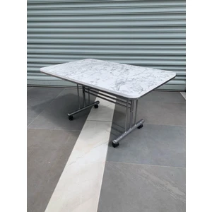 Erk Mobilya Tekerlekli Orta Sehpa, Tekerlekli Sehpa, Pratik Orta Sehpa, 70X110CM Masa, Tekerli Sehpa