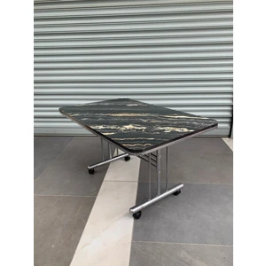 Erk Mobilya Tekerlekli Orta Sehpa, Tekerlekli Sehpa, Pratik Orta Sehpa, 70X110CM Masa, Tekerli Sehpa