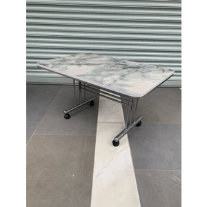 Erk Mobilya Tekerlekli Orta Sehpa, Tekerlekli Sehpa, Pratik Orta Sehpa, 70X110CM Masa, Tekerli Sehpa