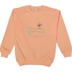 Kız Çocuk Mevsimlik Kelebek Nakışlı Sweatshirt BGL-ST03638