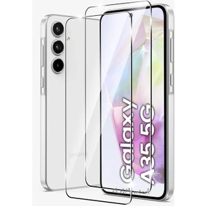 M.TK Moveteck Samsung Galaxy A35 Ekran Koruyucu Cam Tam Kaplar 9h Temperli Şeffaf Ekran Koruma Camı Passifik