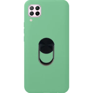 Huawei P40 Lite Uyumlu Leather Ring Nano Arka Koruma Kılıf
