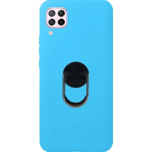 Huawei P40 Lite Uyumlu Leather Ring Nano Arka Koruma Kılıf