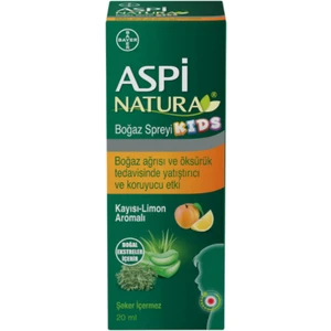 Aspi Natura Aspinatura Boğaz Spreyi Yetişkin Nane Limon Aromalı 20 ml  (  1  Adet  )