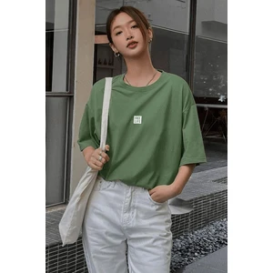 Teenage Millionaire Kadın Free Life Açık Yeşil Bisiklet Yaka Oversize Salas T-Shirt