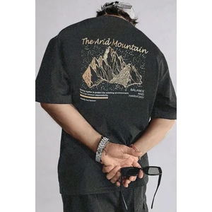 Teenage Millionaire Erkek Arid Mountain Oversize Antrasit Salas T-Shirt