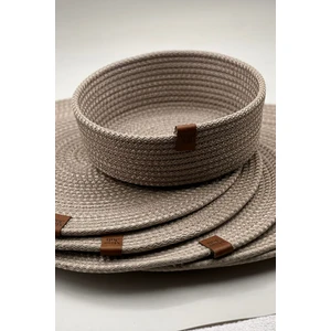 Miss Juli 6'lı Supla Amerikan Servis Tabak Altlığı 31 Cm+1 Adet Ekmeklik Sepet 18 cm