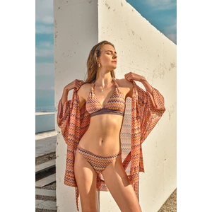 Too Salty Swimwear Kadın Çok Renkli Toparlayıcı Boyundan Bağlı Klasik Bel Bikini Takımı 24S107ST