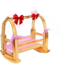 Tahta Bahçesi El Yapımı Ahşap Oyuncak Beşik