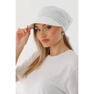 Elif İç Giyim Safari Bağlamalı Beyaz Siperli Bandana Vizör