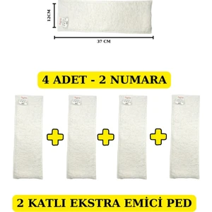 Baby 4 Adet - 2 Katlı Ekstra Emici Yıkanabilir Bebek Pedi Iç Bez No:2