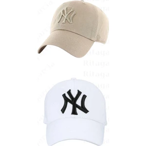 Elif İç Giyim Unisex Ny Nakışlı Kep Şapka 2'li Set