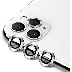 iPhone 11 Pro Kamera Koruyucu Lens Alüminyum Alışımlı Cam (gümüş)