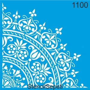 Stencil Sepeti Damask Deseni - Stencil Boyama Şablonu - 30X30CM