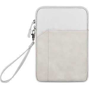 Seashell Digital Darbeye Dayanıklı Taşıma Çantası iPad Mini 7.9-8.4 Inç Çizilmeye Dayanıklı Tabletler Dış Kılıflı Fermuarlı Kol Çantası-Açık Gri (Yurt Dışından)