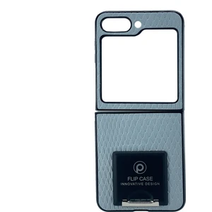 Samsung Galaxy Z Flip 5 Uyumlu Suni Deri Arka Koruma Kılıf