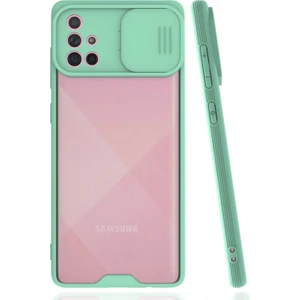 Samsung Galaxy A71 Uyumlu Platin Kamera Kızaklı Arka Koruma Kılıf