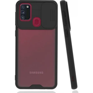 Samsung Galaxy M21 Uyumlu Platin Kamera Kızaklı Arka Koruma Kılıf