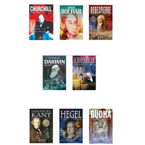 Schopenhauer - Immanuel Kant - Hegel - Churchill - Simon Bolivar - Robespierre - Charles Darwin - Budha - 8 Kitap