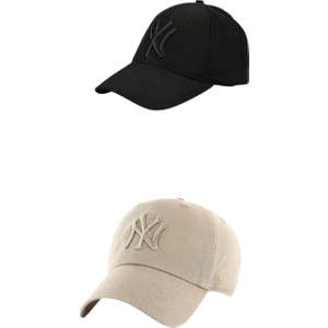 Elif İç Giyim Unisex Ny Nakışlı Kep Şapka 2'li Set