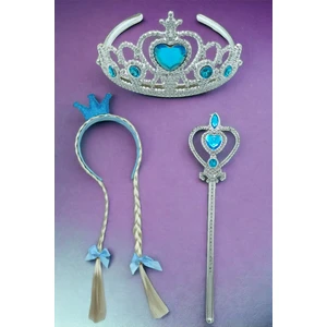 ÇLK Accessories Premium Elsa 3'lü Set Asa Saç Toka