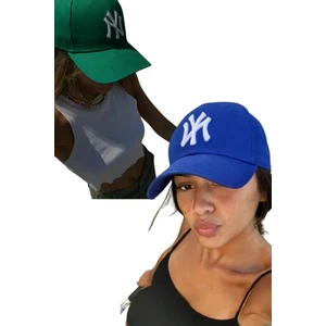 Elif İç Giyim Unisex Ny Nakışlı Kep Şapka 2'li Set