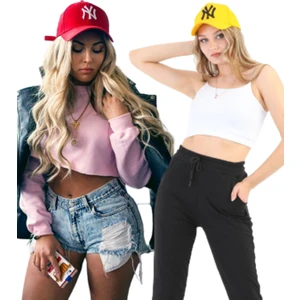 Elif İç Giyim Unisex Ny Nakışlı Mavi Kep Şapka 2'li Set