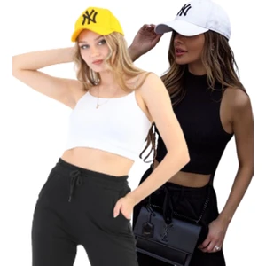Elif İç Giyim Unisex Ny Nakışlı Mavi Kep Şapka 2'li Set