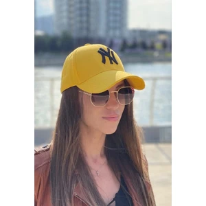 Elif İç Giyim Unisex Ny Nakışlı Mavi Kep Şapka 2'li Set